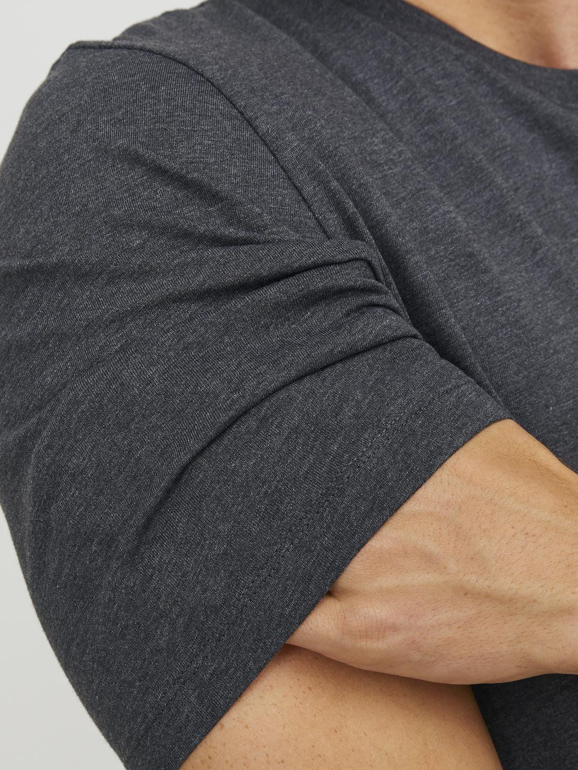 Camiseta con logo gris oscuro - JJEPAULOS TEE SS CREW NECK NOOS